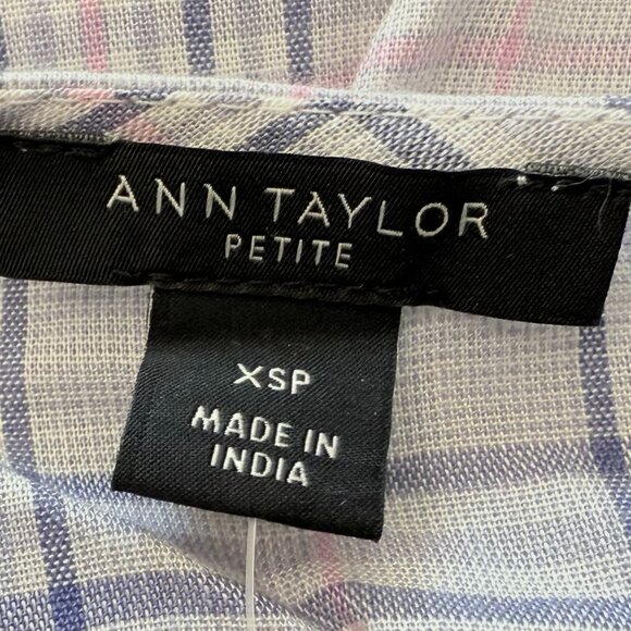 Ann Taylor | Plaid Balloon Sleeve Top - Picture 7 of 10